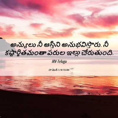 Picture 06 - సామెత 5:10 TELIRV - అన్యులు నీ - Bible Verse Picture