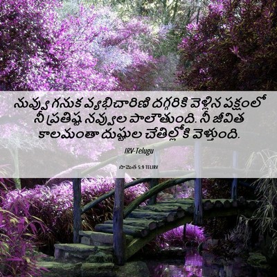 Picture 06 - సామెత 5:9 TELIRV - నువ్వు గనుక - Bible Verse Picture