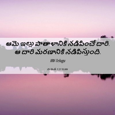 Picture 06 - సామెత 7:27 TELIRV - ఆమె ఇల్లు - Bible Verse Picture