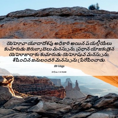 Picture 06 - హగ్గయి 1:14 TELIRV - యెహోవా యూదాదేశపు - Bible Verse Picture