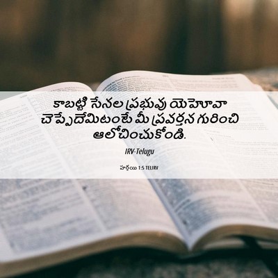 Picture 06 - హగ్గయి 1:5 TELIRV - కాబట్టి సేనల - Bible Verse Picture