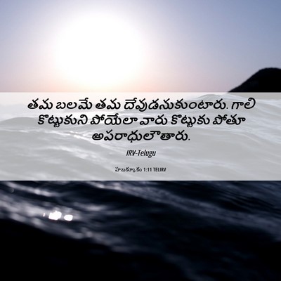 Picture 06 - హబక్కూకు 1:11 TELIRV - తమ బలమే తమ - Bible Verse Picture