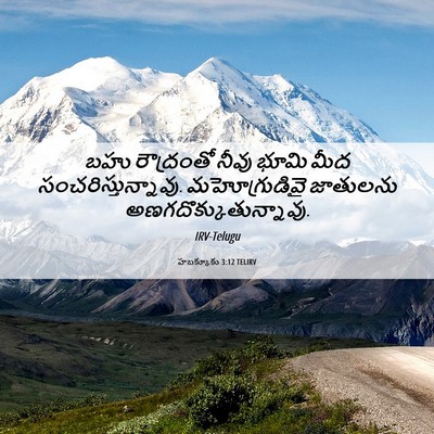 Picture 06 - హబక్కూకు 3:12 TELIRV - బహు రౌద్రంతో నీవు - Bible Verse Picture