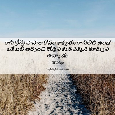 Picture 06 - హెబ్రీ పత్రిక 10:12 TELIRV - కానీ క్రీస్తు - Bible Verse Picture