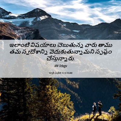 Picture 06 - హెబ్రీ పత్రిక 11:14 TELIRV - ఇలాంటి విషయాలు - Bible Verse Picture