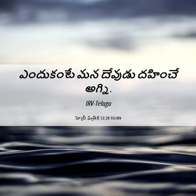 Picture 06 - హెబ్రీ పత్రిక 12:29 TELIRV - ఎందుకంటే మన - Bible Verse Picture