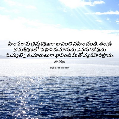 Picture 06 - హెబ్రీ పత్రిక 12:7 TELIRV - హింసలను - Bible Verse Picture