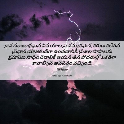 Picture 06 - హెబ్రీ పత్రిక 2:17 TELIRV - దైవ సంబంధమైన - Bible Verse Picture