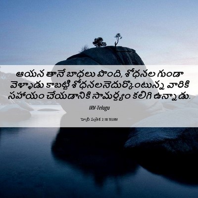 Picture 06 - హెబ్రీ పత్రిక 2:18 TELIRV - ఆయన తానే బాధలు - Bible Verse Picture