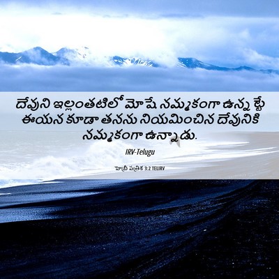 Picture 06 - హెబ్రీ పత్రిక 3:2 TELIRV - దేవుని ఇల్లంతటిలో - Bible Verse Picture