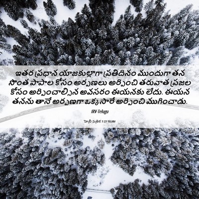 Picture 06 - హెబ్రీ పత్రిక 7:27 TELIRV - ఇతర ప్రధాన - Bible Verse Picture