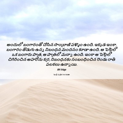 Picture 06 - హెబ్రీ పత్రిక 9:4 TELIRV - అందులో బంగారంతో - Bible Verse Picture
