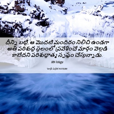 Picture 06 - హెబ్రీ పత్రిక 9:8 TELIRV - దీన్ని బట్టి, ఆ - Bible Verse Picture