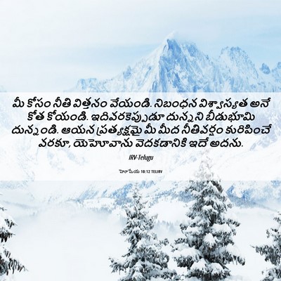Picture 06 - హోషేయ 10:12 TELIRV - మీ కోసం నీతి - Bible Verse Picture