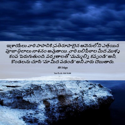 Picture 06 - హోషేయ 10:8 TELIRV - ఇశ్రాయేలు వారి - Bible Verse Picture