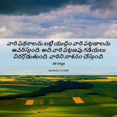 Picture 06 - హోషేయ 11:6 TELIRV - వారి పథకాలను - Bible Verse Picture