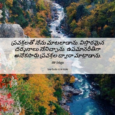 Picture 06 - హోషేయ 12:10 TELIRV - ప్రవక్తలతో నేను - Bible Verse Picture