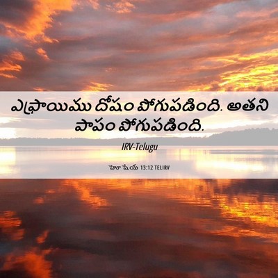 Picture 06 - హోషేయ 13:12 TELIRV - ఎఫ్రాయిము దోషం - Bible Verse Picture