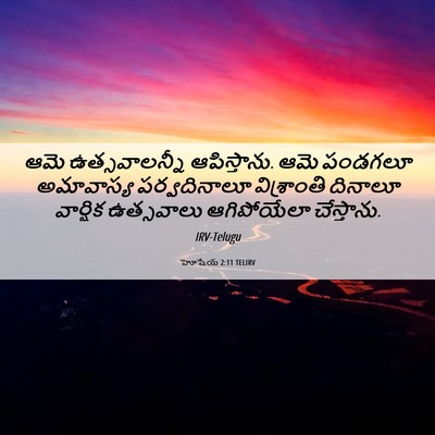 Picture 06 - హోషేయ 2:11 TELIRV - ఆమె ఉత్సవాలన్నీ - Bible Verse Picture
