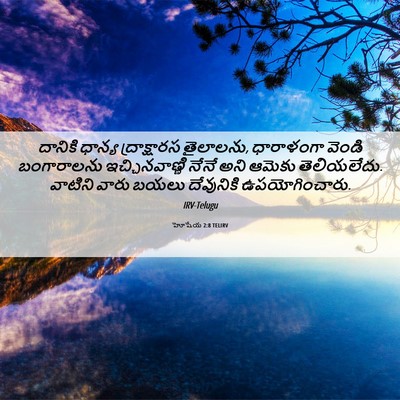 Picture 06 - హోషేయ 2:8 TELIRV - దానికి ధాన్య - Bible Verse Picture