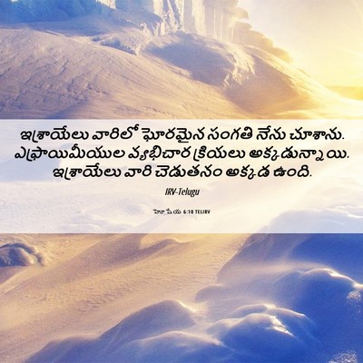 Picture 06 - హోషేయ 6:10 TELIRV - ఇశ్రాయేలు వారిలో - Bible Verse Picture