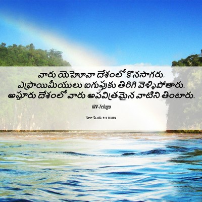 Picture 06 - హోషేయ 9:3 TELIRV - వారు యెహోవా - Bible Verse Picture