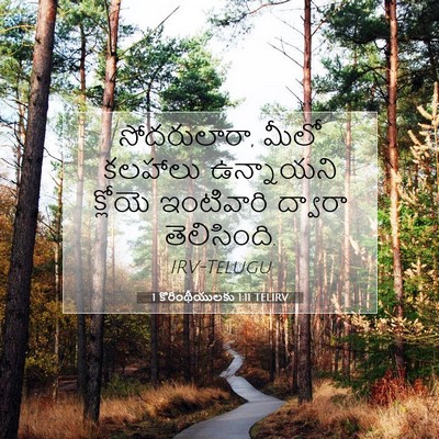Picture 07 - 1 కొరింథీయులకు 1:11 TELIRV - సోదరులారా, మీలో - Bible Verse Picture