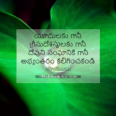 Picture 07 - 1 కొరింథీయులకు 10:32 TELIRV - యూదులకు గానీ, - Bible Verse Picture