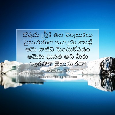 Picture 07 - 1 కొరింథీయులకు 11:15 TELIRV - దేవుడు స్త్రీకి - Bible Verse Picture