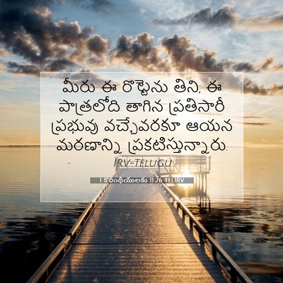 Picture 07 - 1 కొరింథీయులకు 11:26 TELIRV - మీరు ఈ రొట్టెను - Bible Verse Picture