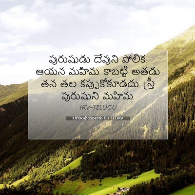 Picture 07 - 1 కొరింథీయులకు 11:7 TELIRV - పురుషుడు దేవుని - Bible Verse Picture
