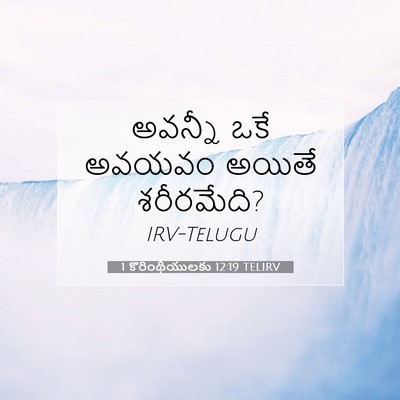 Picture 07 - 1 కొరింథీయులకు 12:19 TELIRV - అవన్నీ ఒకే అవయవం - Bible Verse Picture