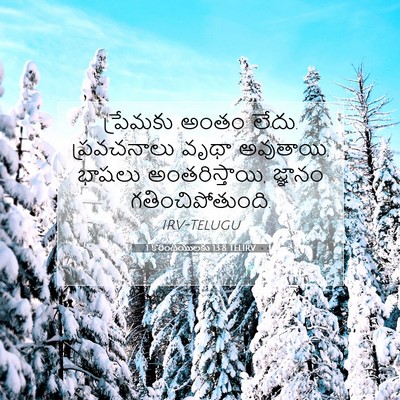 Picture 07 - 1 కొరింథీయులకు 13:8 TELIRV - ప్రేమకు అంతం లేదు. - Bible Verse Picture