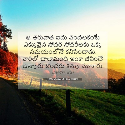 Picture 07 - 1 కొరింథీయులకు 15:6 TELIRV - ఆ తరువాత ఐదు - Bible Verse Picture