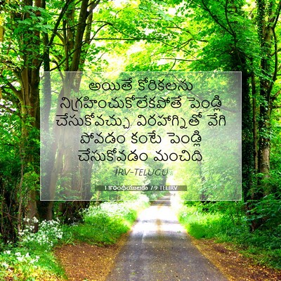 Picture 07 - 1 కొరింథీయులకు 7:9 TELIRV - అయితే కోరికలను - Bible Verse Picture