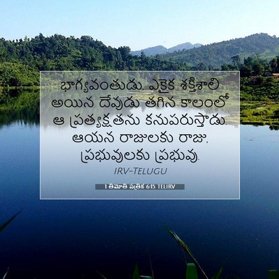 Picture 07 - 1 తిమోతి పత్రిక 6:15 TELIRV - భాగ్యవంతుడు, ఎకైక - Bible Verse Picture