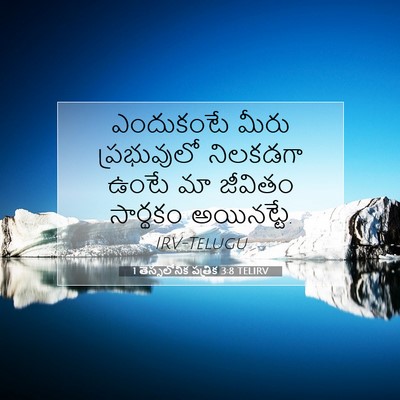 Picture 07 - 1 తెస్సలోనిక పత్రిక 3:8 TELIRV - ఎందుకంటే మీరు - Bible Verse Picture