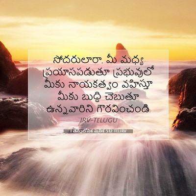 Picture 07 - 1 తెస్సలోనిక పత్రిక 5:12 TELIRV - సోదరులారా, మీ మధ్య - Bible Verse Picture