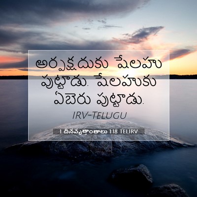 Picture 07 - 1 దినవృత్తాంతాలు 1:18 TELIRV - అర్పక్షదుకు షేలహు - Bible Verse Picture