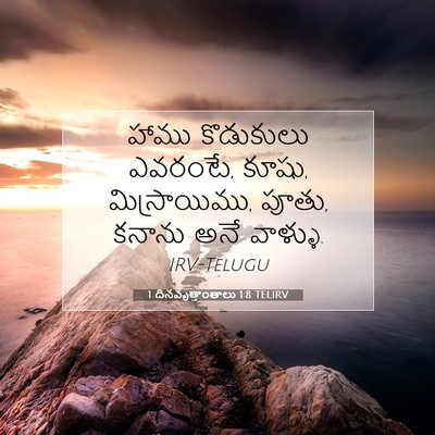 Picture 07 - 1 దినవృత్తాంతాలు 1:8 TELIRV - హాము కొడుకులు - Bible Verse Picture