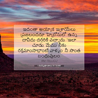 Picture 07 - 1 దినవృత్తాంతాలు 11:1 TELIRV - ఇదంతా అయ్యాక - Bible Verse Picture