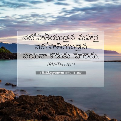 Picture 07 - 1 దినవృత్తాంతాలు 11:30 TELIRV - నెటోపాతీయుడైన - Bible Verse Picture