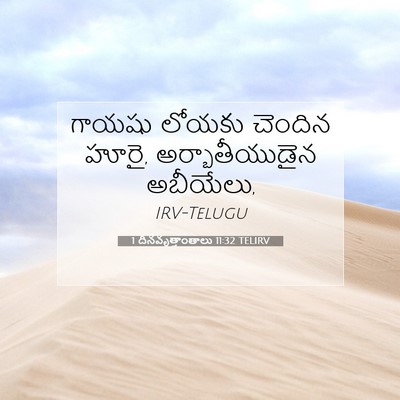 Picture 07 - 1 దినవృత్తాంతాలు 11:32 TELIRV - గాయషు లోయకు - Bible Verse Picture