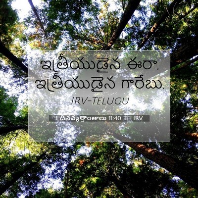 Picture 07 - 1 దినవృత్తాంతాలు 11:40 TELIRV - ఇత్రీయుడైన ఈరా, - Bible Verse Picture
