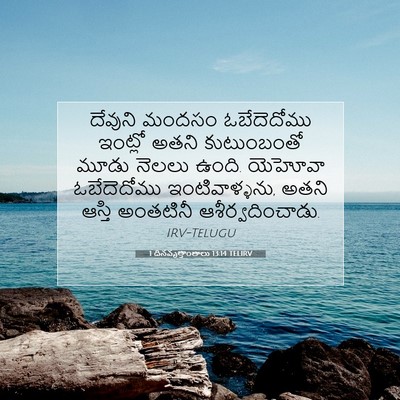 Picture 07 - 1 దినవృత్తాంతాలు 13:14 TELIRV - దేవుని మందసం - Bible Verse Picture
