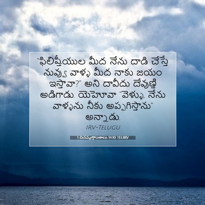 Picture 07 - 1 దినవృత్తాంతాలు 14:10 TELIRV - “ఫిలిష్తీయుల మీద - Bible Verse Picture