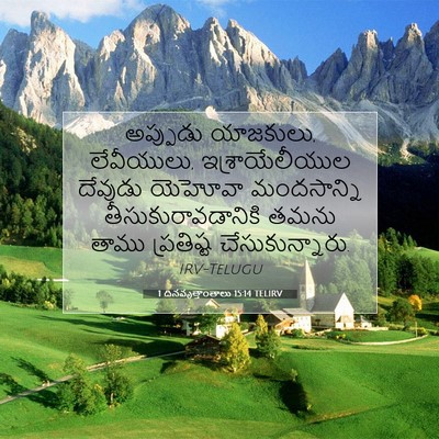 Picture 07 - 1 దినవృత్తాంతాలు 15:14 TELIRV - అప్పుడు యాజకులు, - Bible Verse Picture
