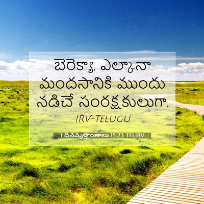 Picture 07 - 1 దినవృత్తాంతాలు 15:23 TELIRV - బెరెక్యా, ఎల్కానా - Bible Verse Picture
