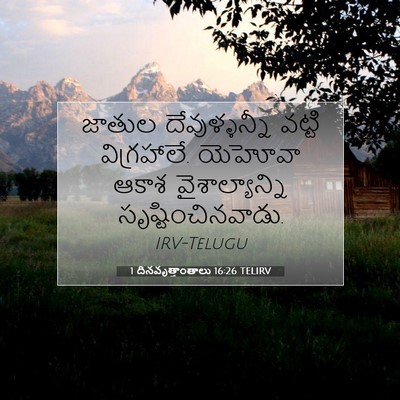 Picture 07 - 1 దినవృత్తాంతాలు 16:26 TELIRV - జాతుల దేవుళ్ళన్నీ - Bible Verse Picture