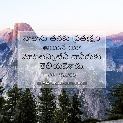 Picture 07 - 1 దినవృత్తాంతాలు 17:15 TELIRV - నాతాను తనకు - Bible Verse Picture